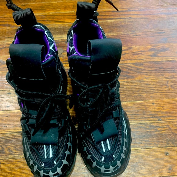 Purple and black Wedge sneakers - Picture 2 of 3